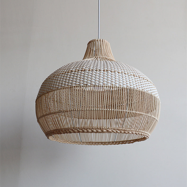 Rattanowa pleciona lampa wisząca