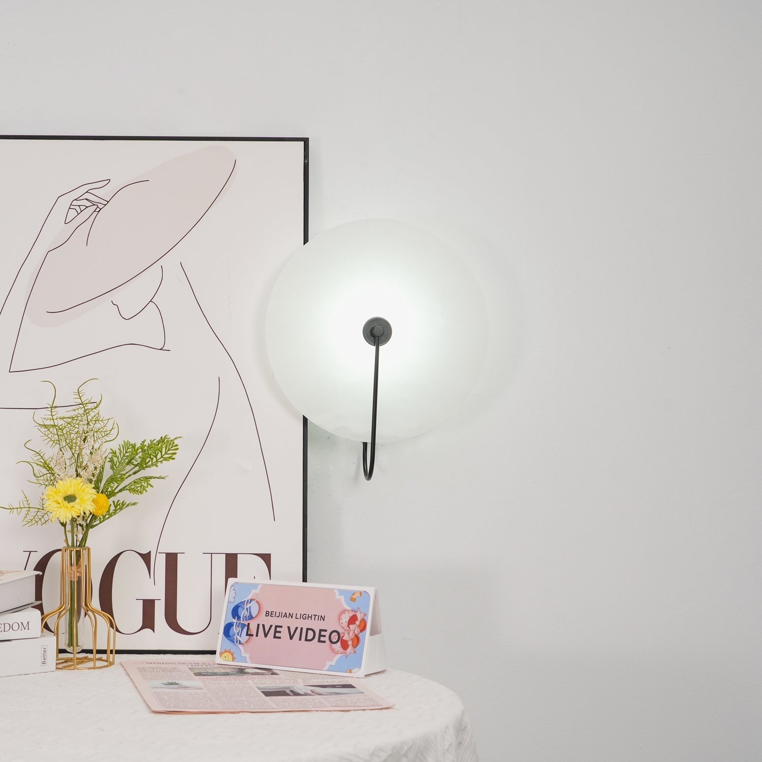Lampa ścienna LED Alabaster