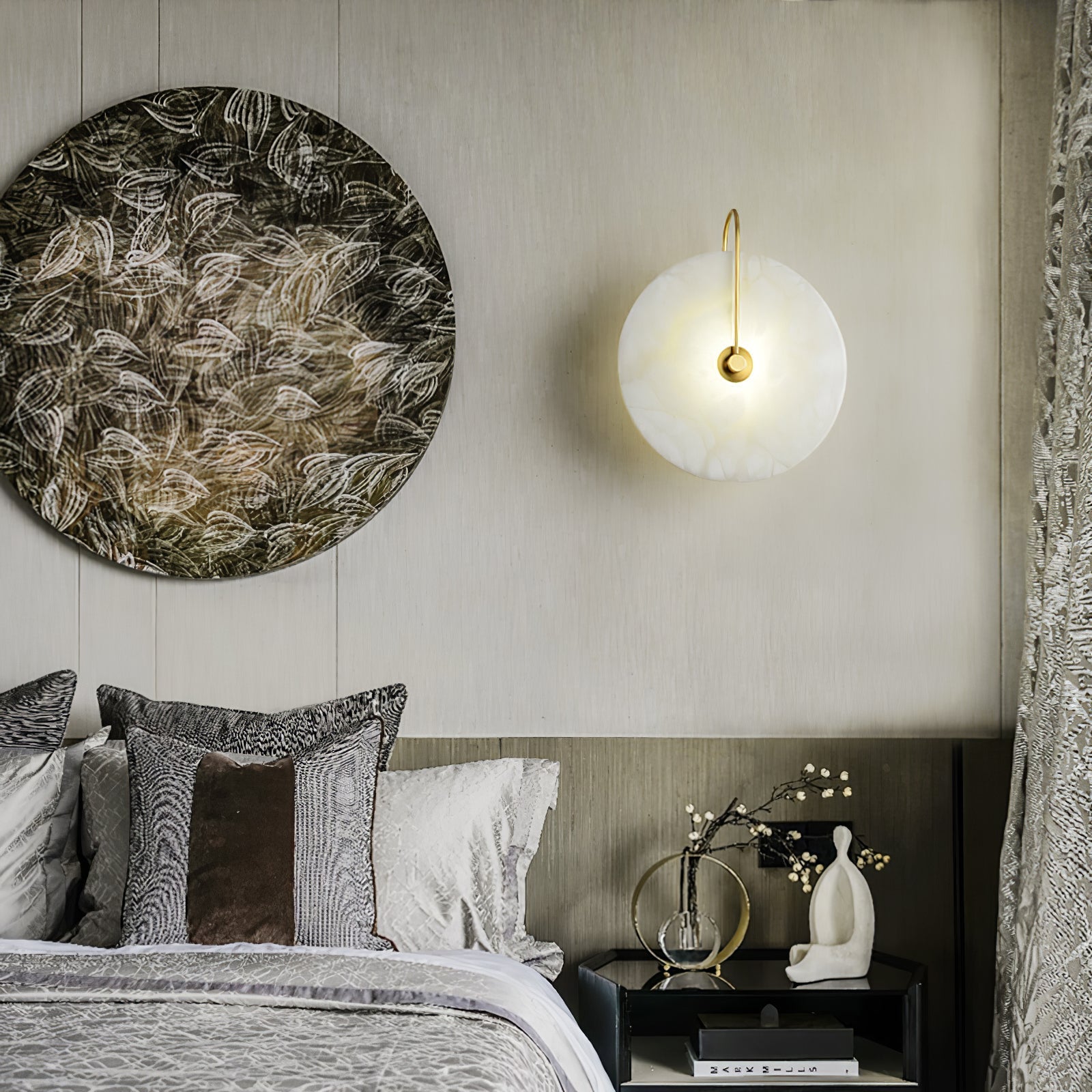 Lampa ścienna LED Alabaster