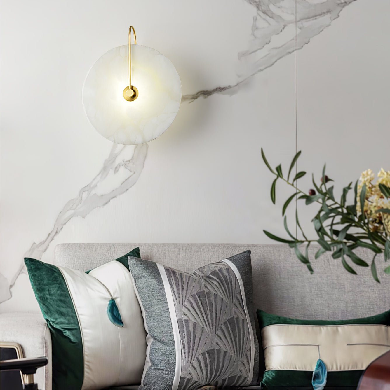 Lampa ścienna LED Alabaster