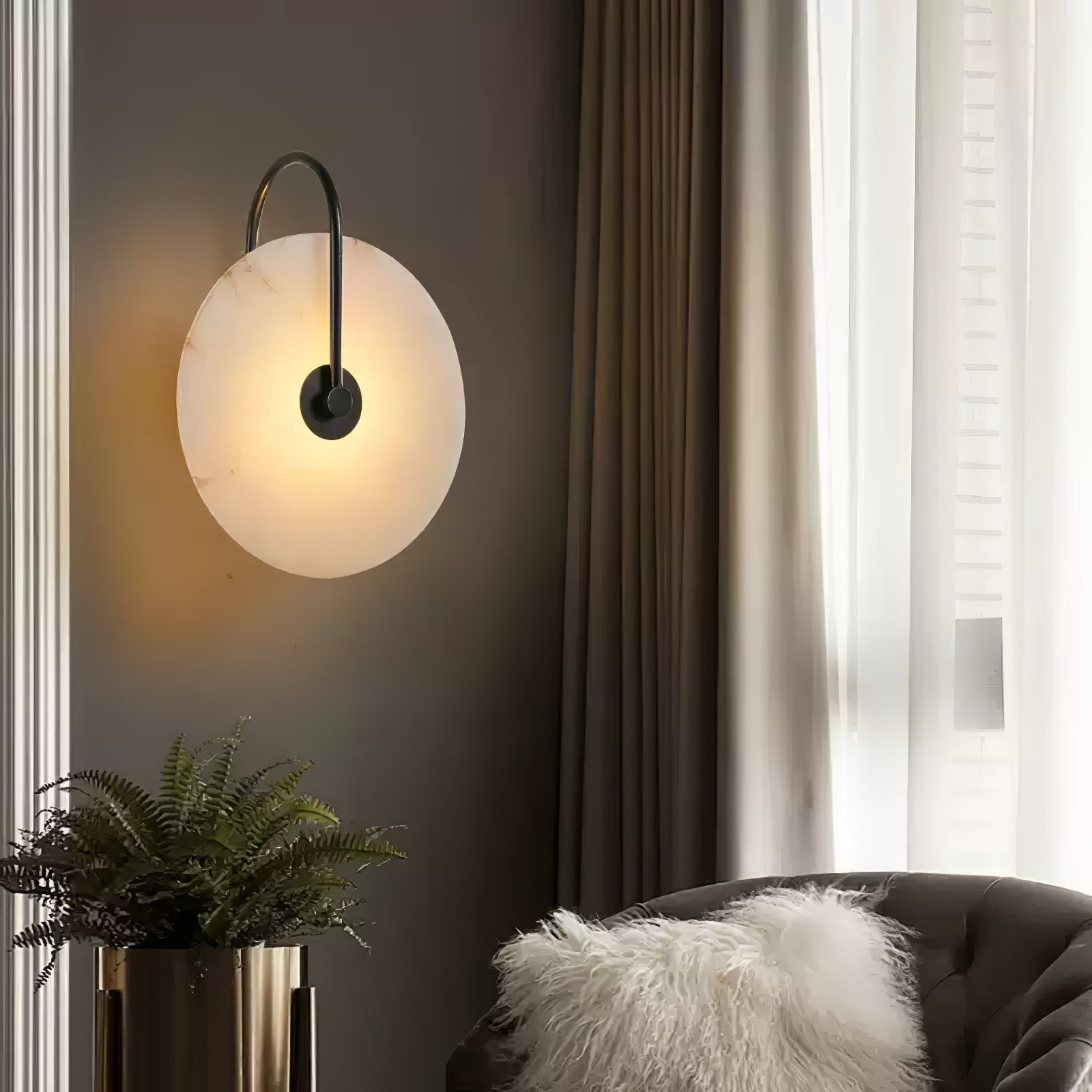 Lampa ścienna LED Alabaster