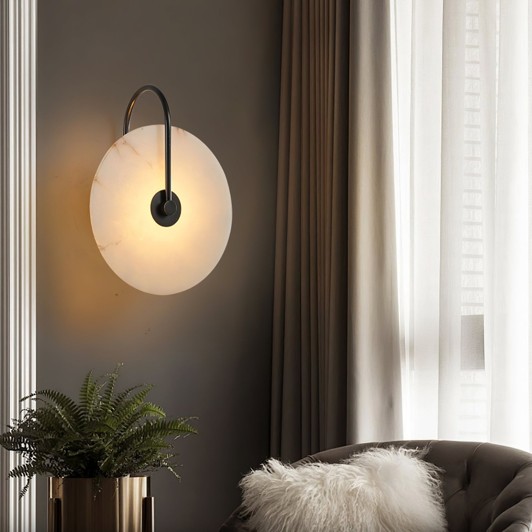 Lampa ścienna LED Alabaster