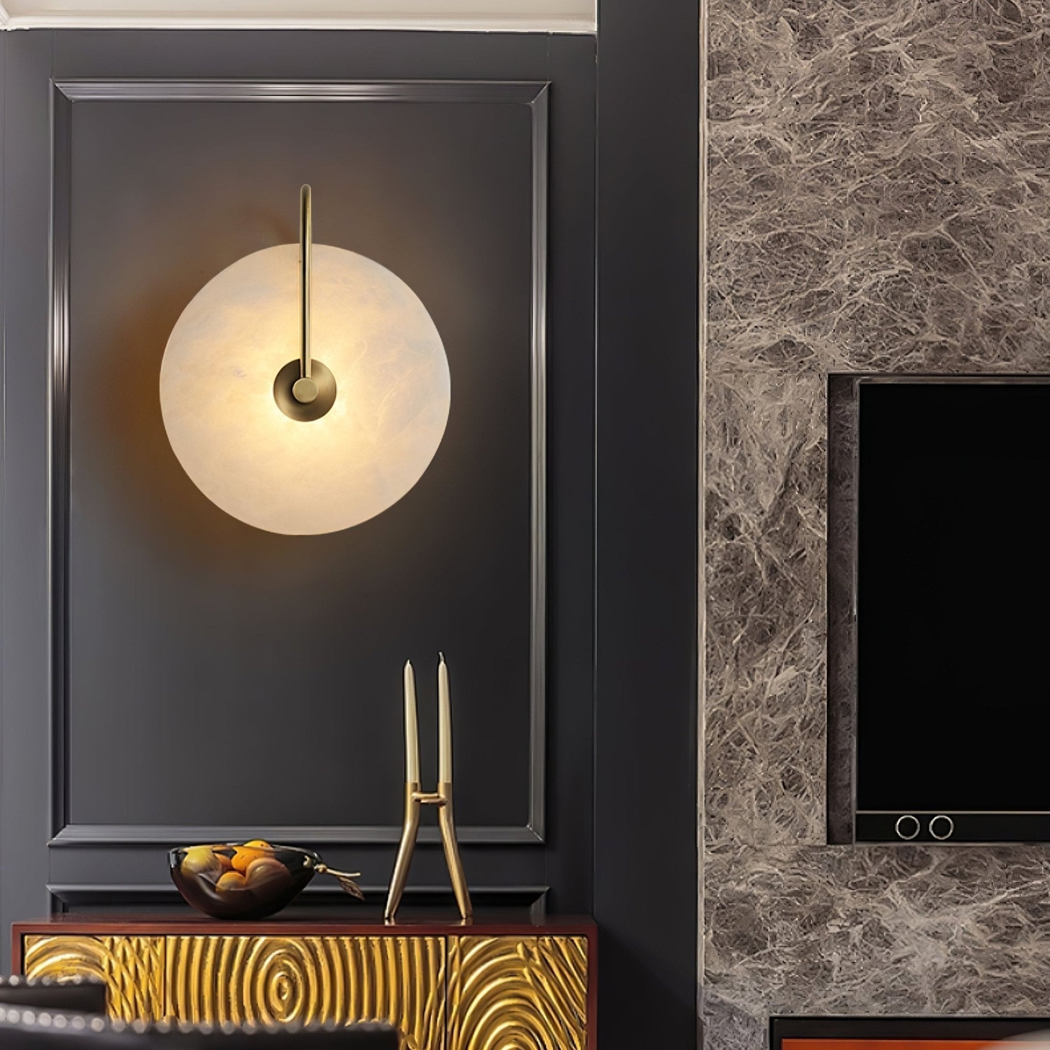 Lampa ścienna LED Alabaster