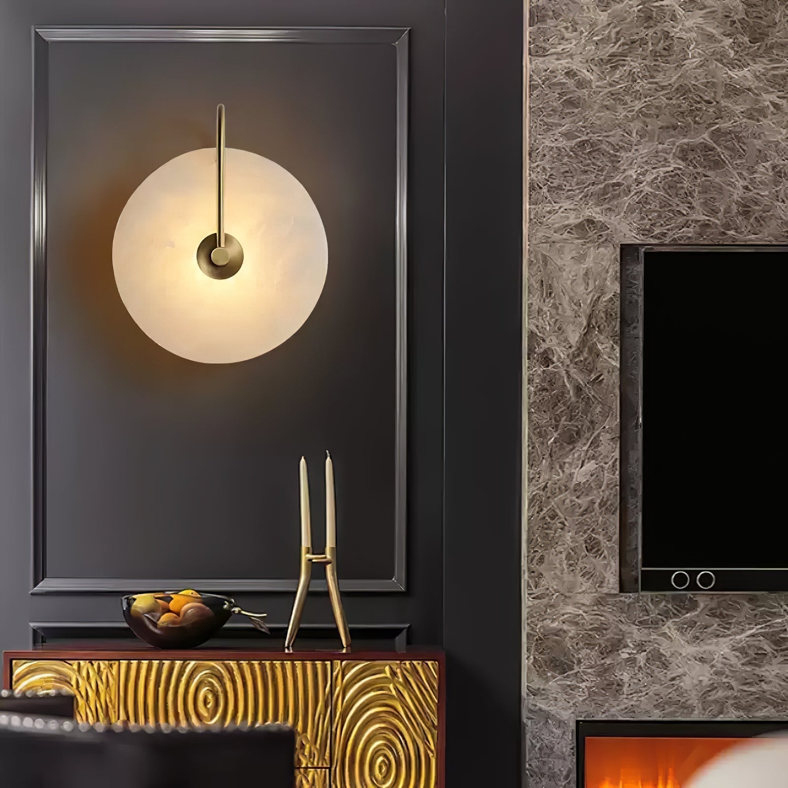 Lampa ścienna LED Alabaster