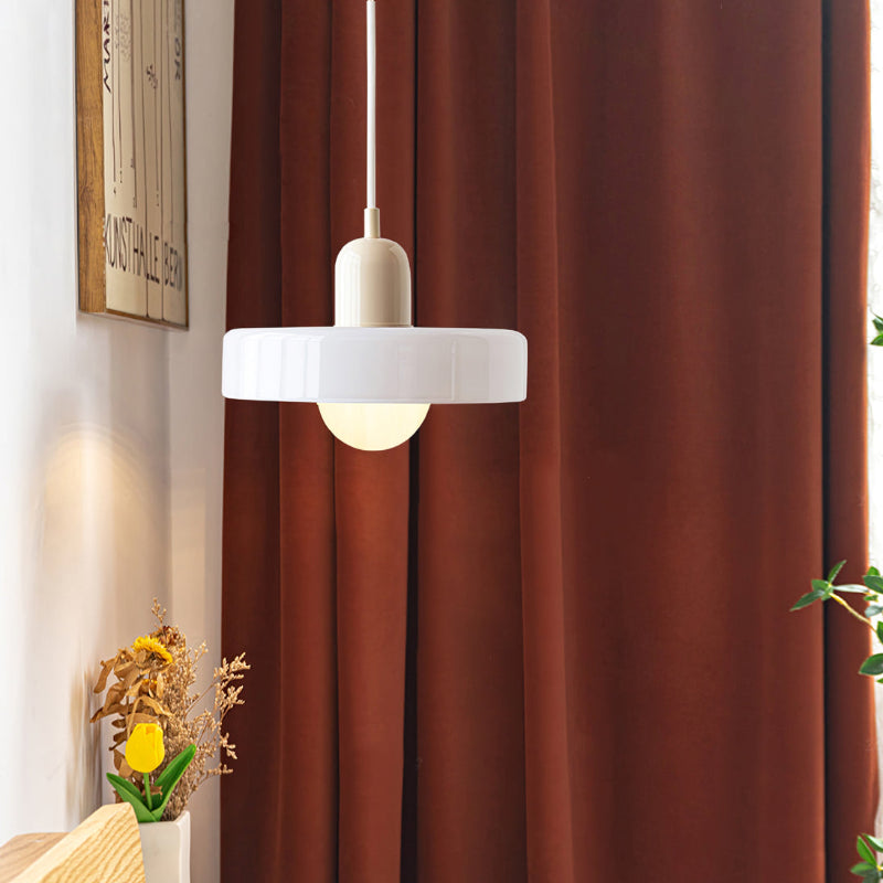 Lampa wisząca z kolorowego szkła Bauhaus