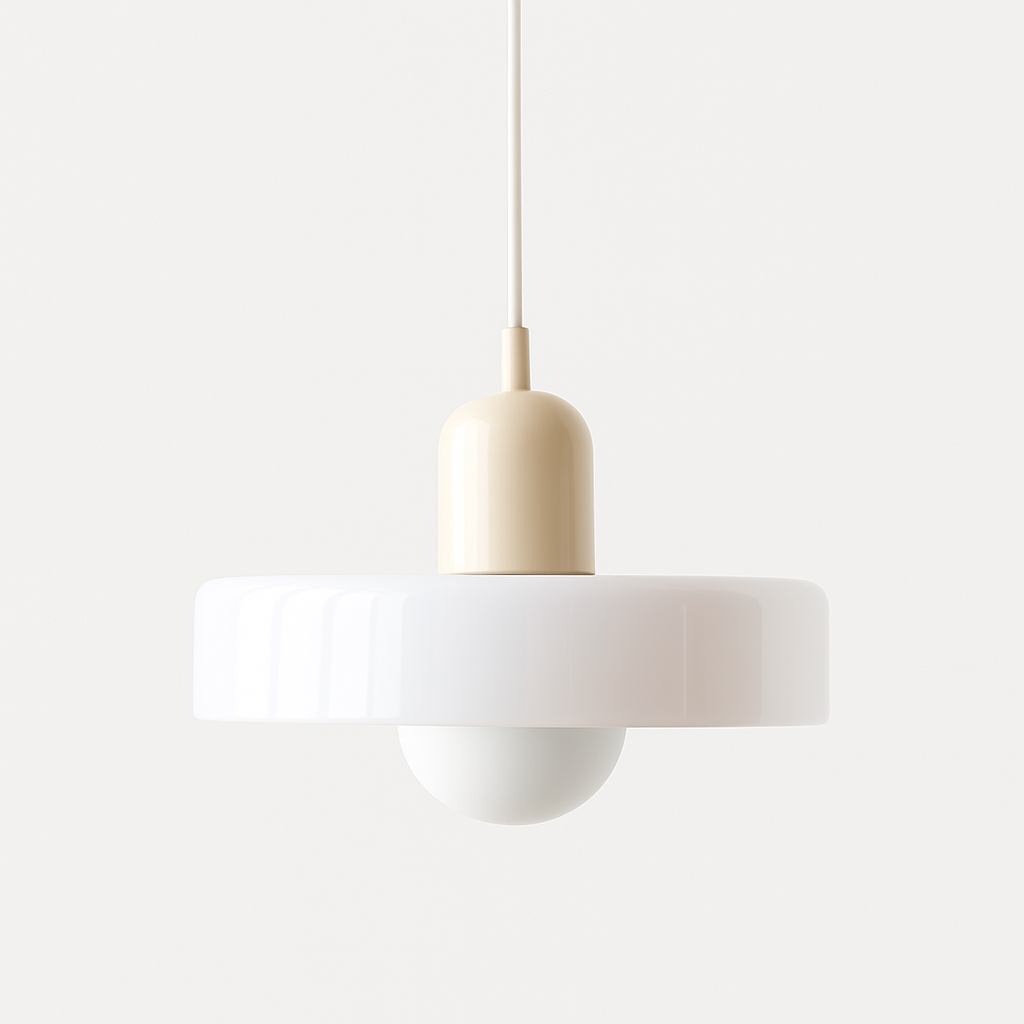 Lampa wisząca z kolorowego szkła Bauhaus