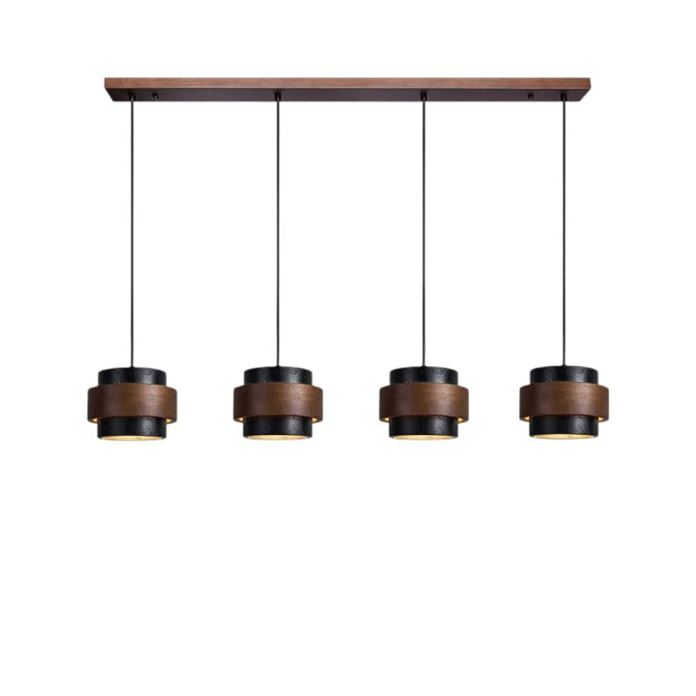 Lampa wisząca z czarnego trawertynu