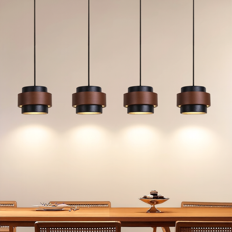 Lampa wisząca z czarnego trawertynu