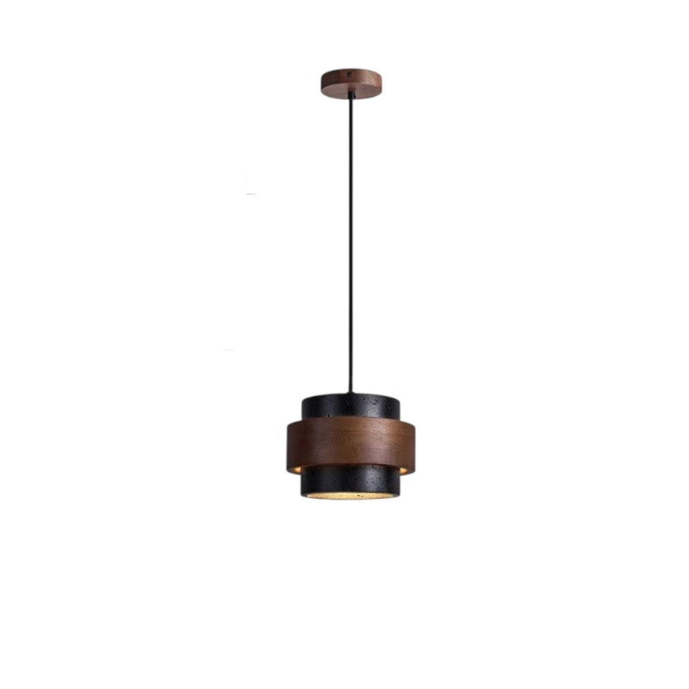 Lampa wisząca z czarnego trawertynu