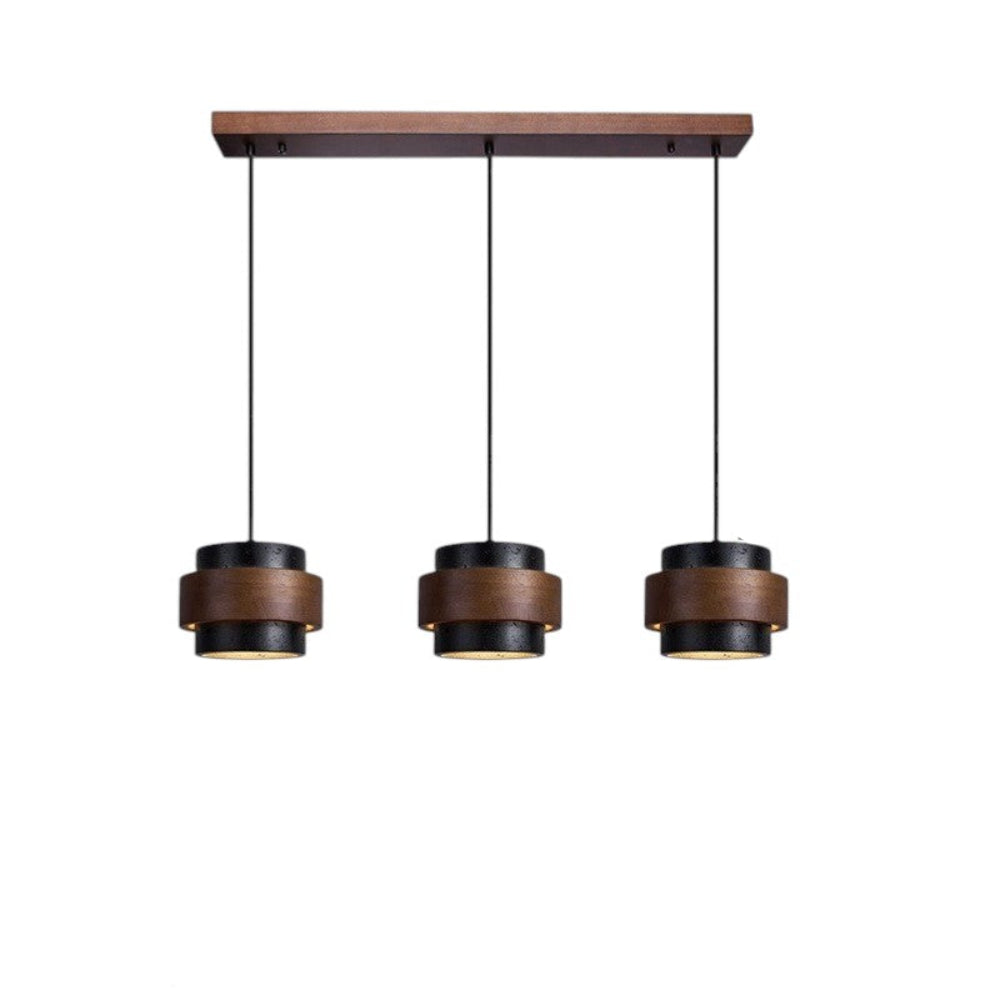 Lampa wisząca z czarnego trawertynu