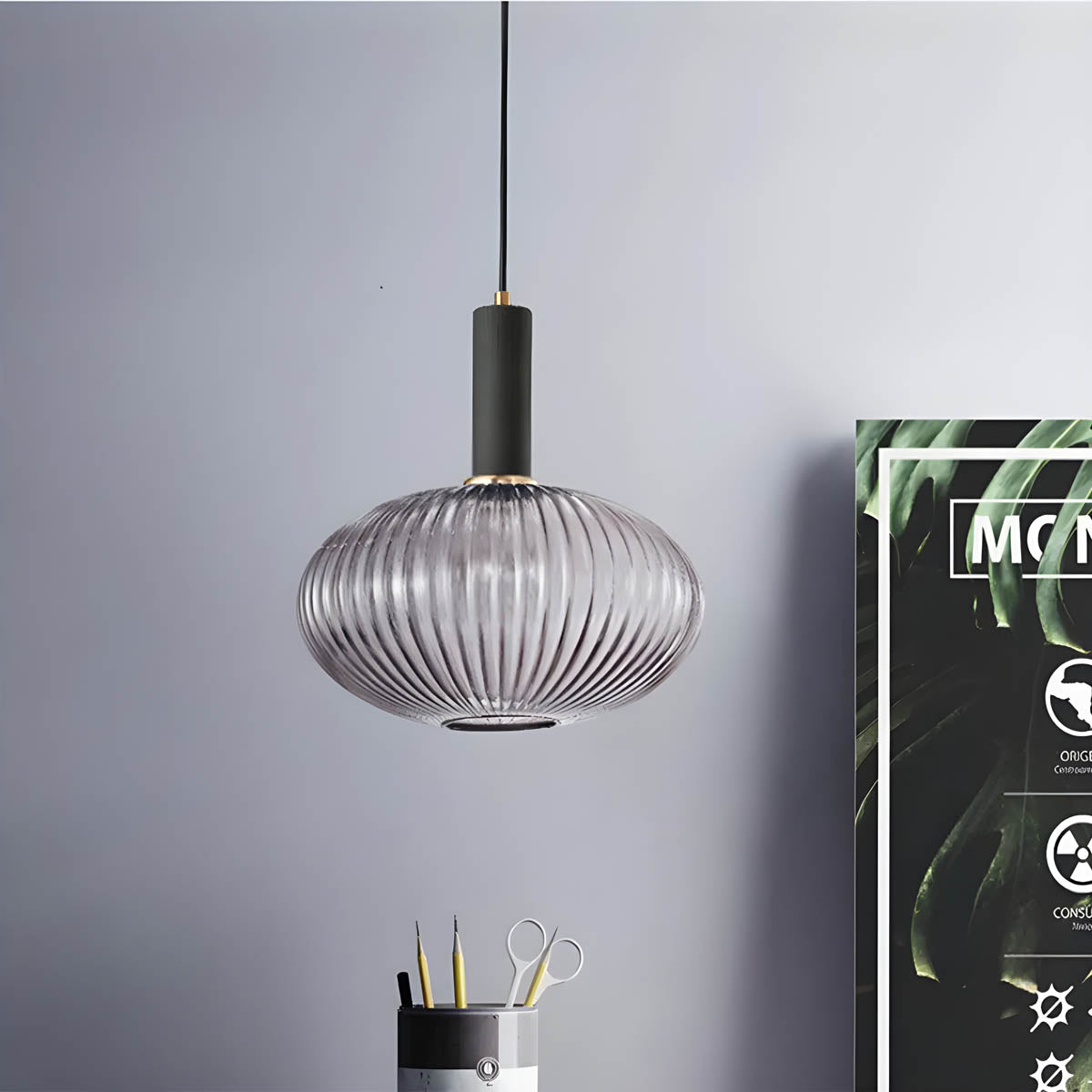 Lampa wisząca Hanos z kolorowego szkła