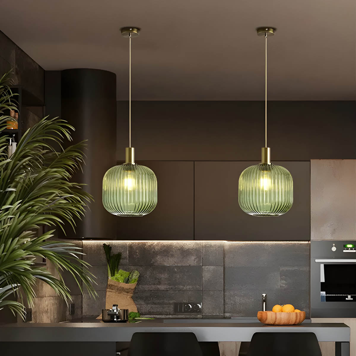 Lampa wisząca Hanos z kolorowego szkła