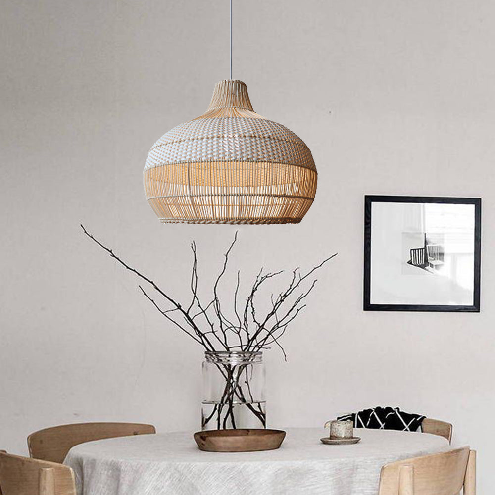 Rattanowa pleciona lampa wisząca