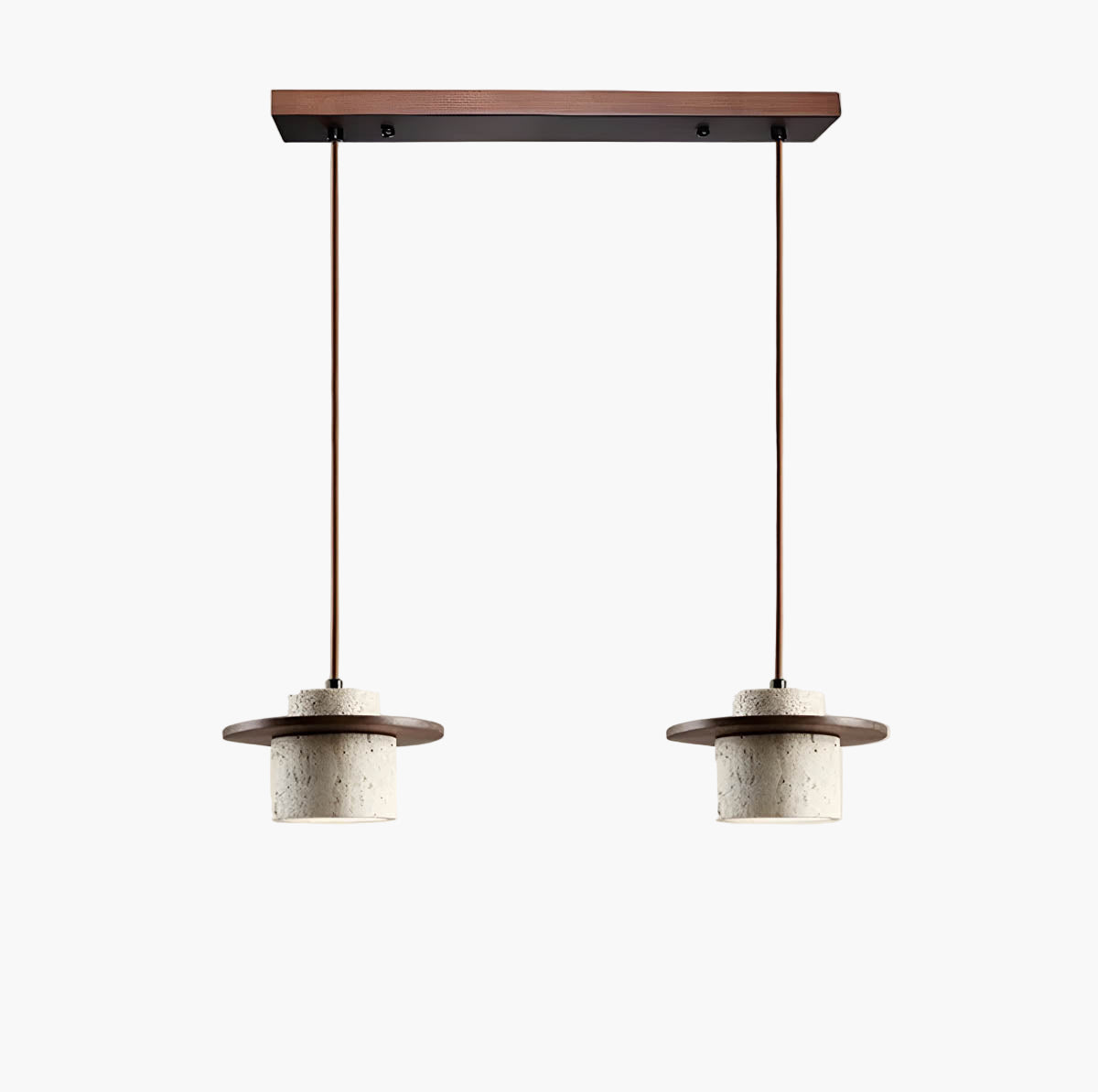 Lampa wisząca z kamienia trawertynowego