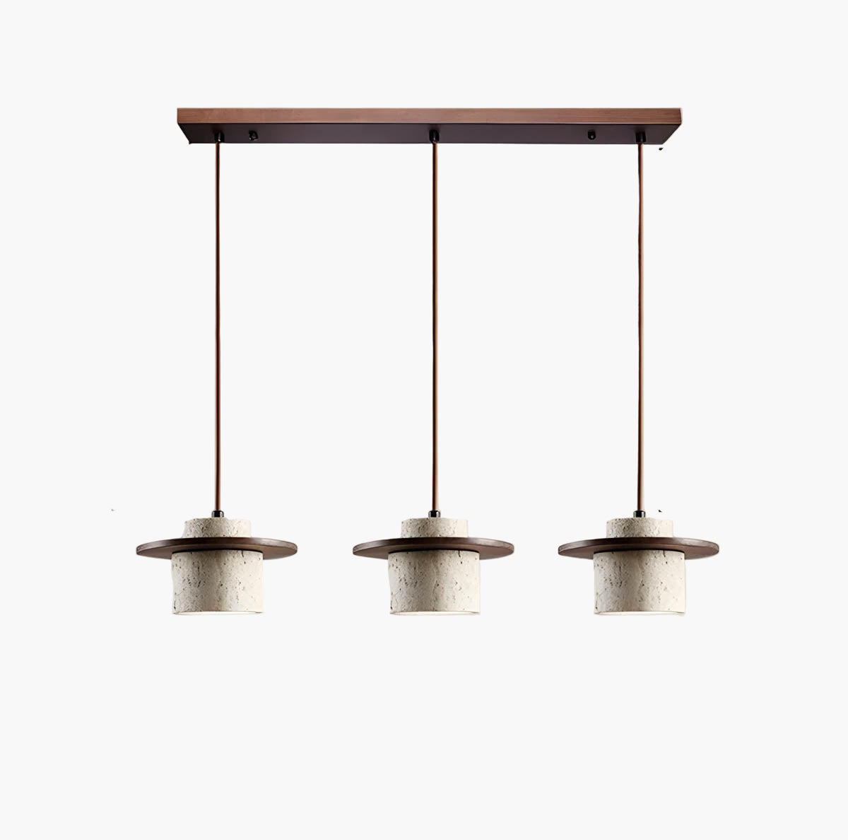 Lampa wisząca z kamienia trawertynowego