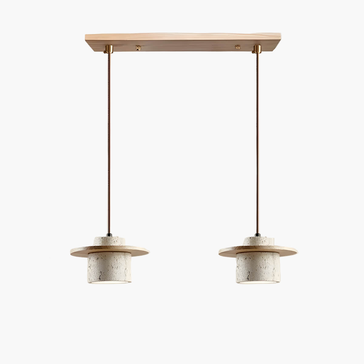 Lampa wisząca z kamienia trawertynowego