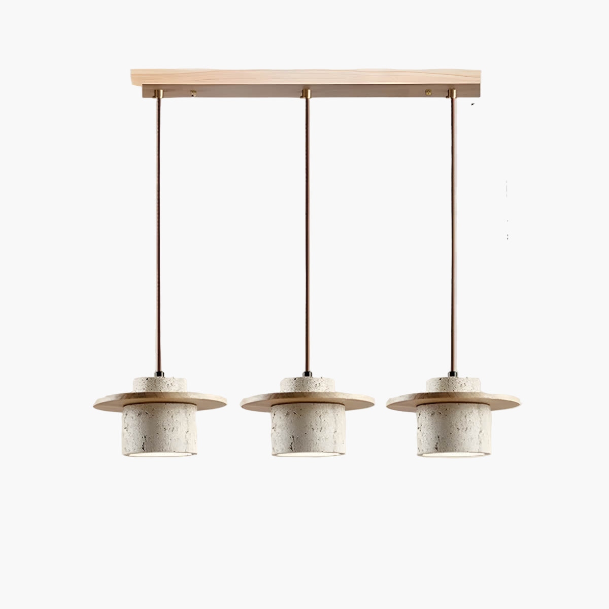 Lampa wisząca z kamienia trawertynowego