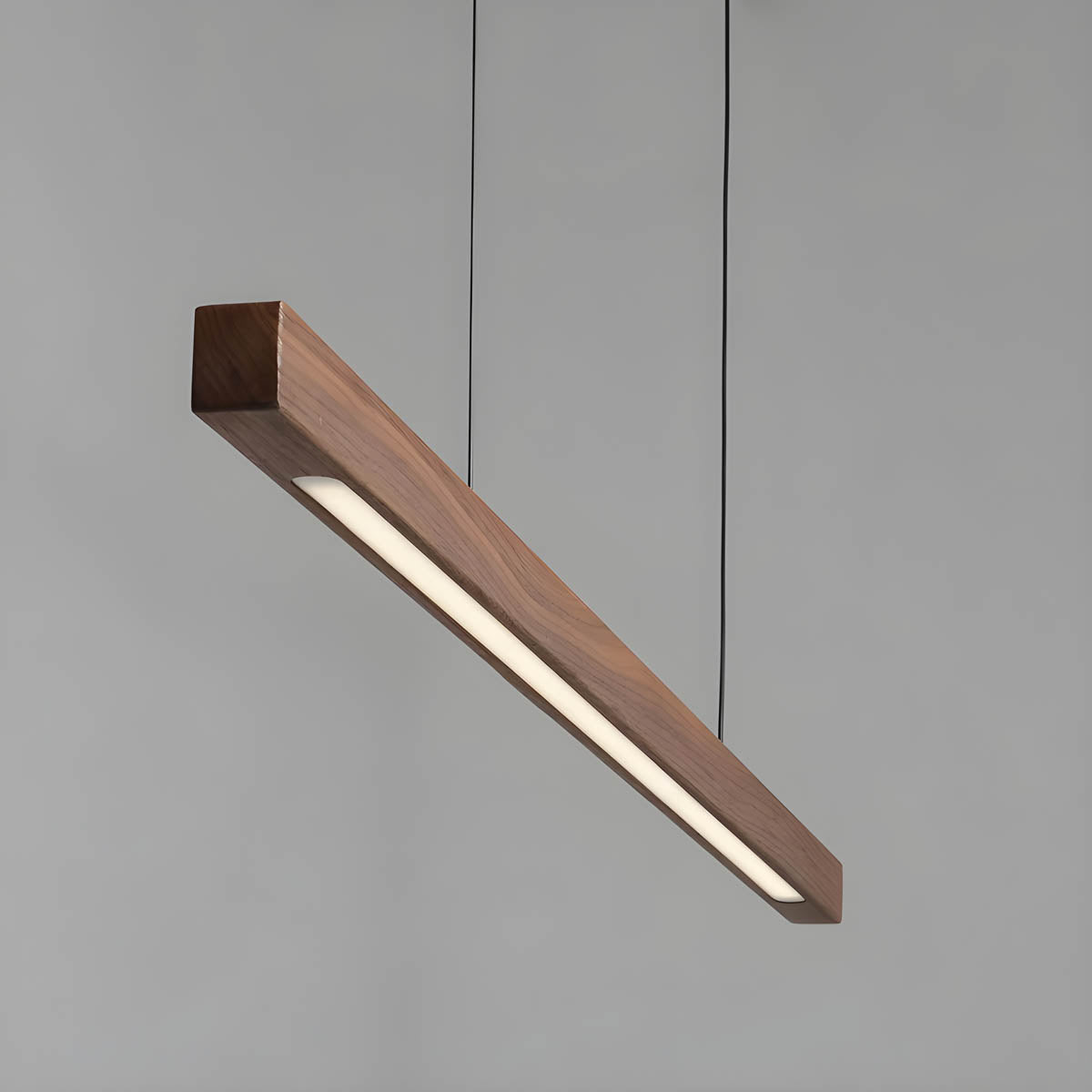 Lampa wisząca z drewna