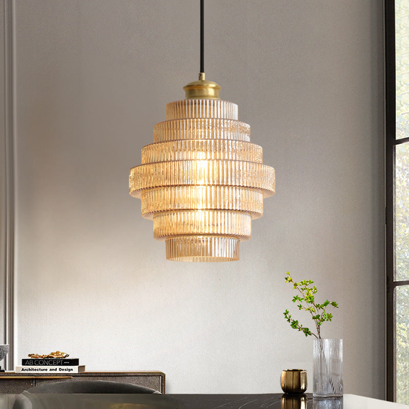 Szklana lampa wisząca L'otre