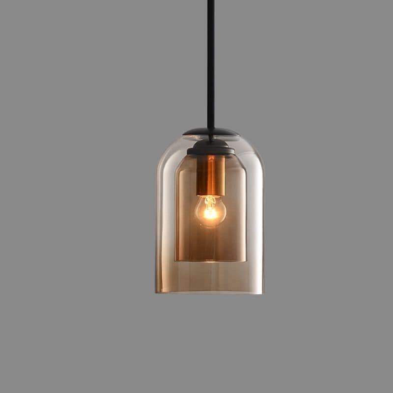Lampa wisząca z podwójnym szkłem mikowym