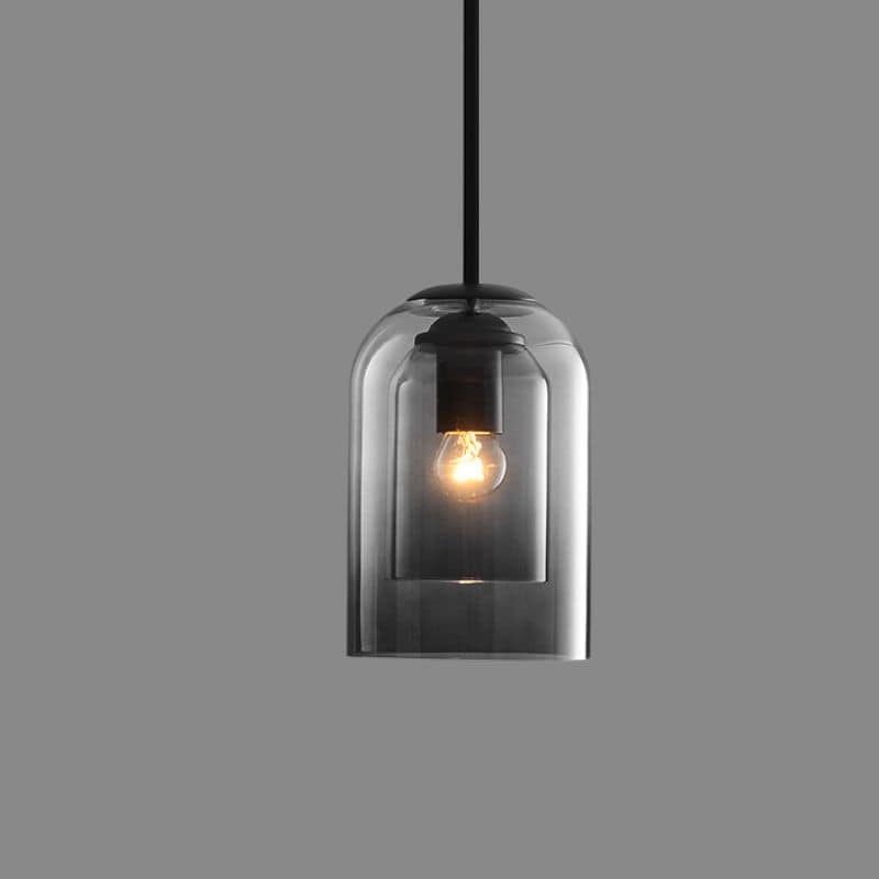 Lampy wiszące Mica Mid-Century z podwójnym szkłem