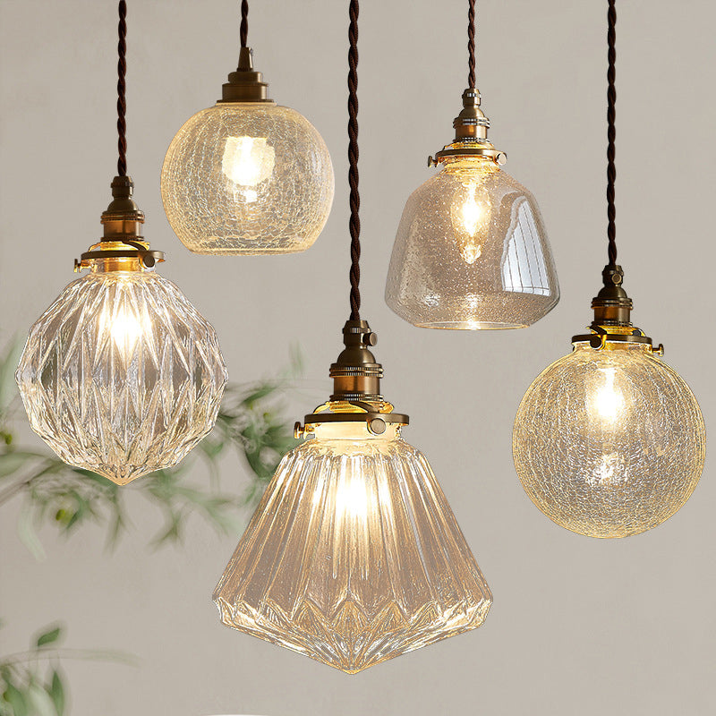 Kryształowa szklana lampa wisząca