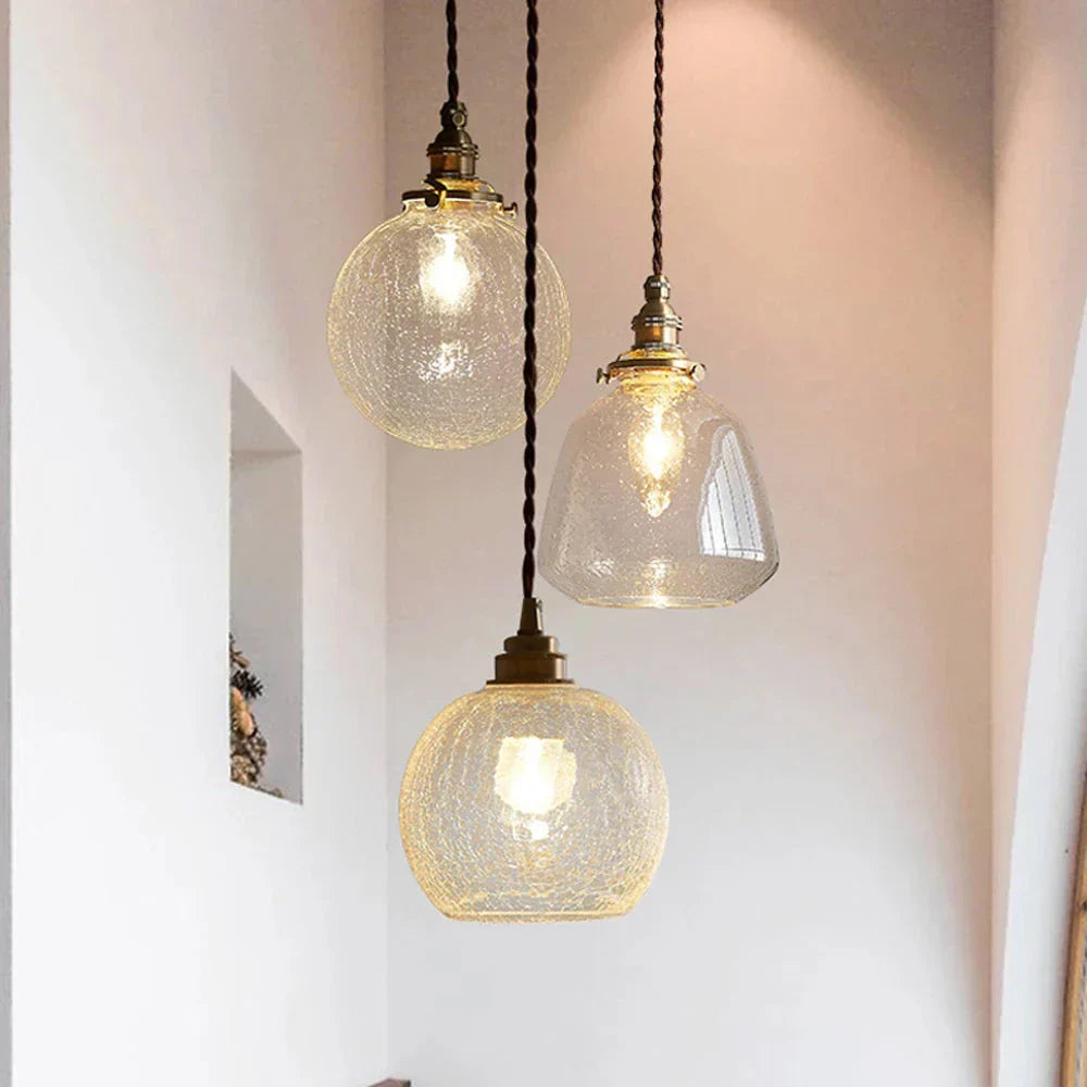 Kryształowa szklana lampa wisząca