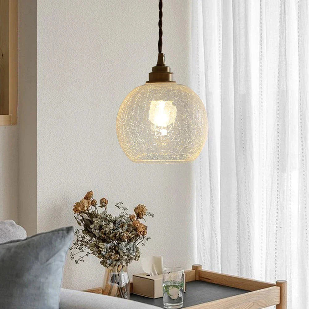 Kryształowa szklana lampa wisząca