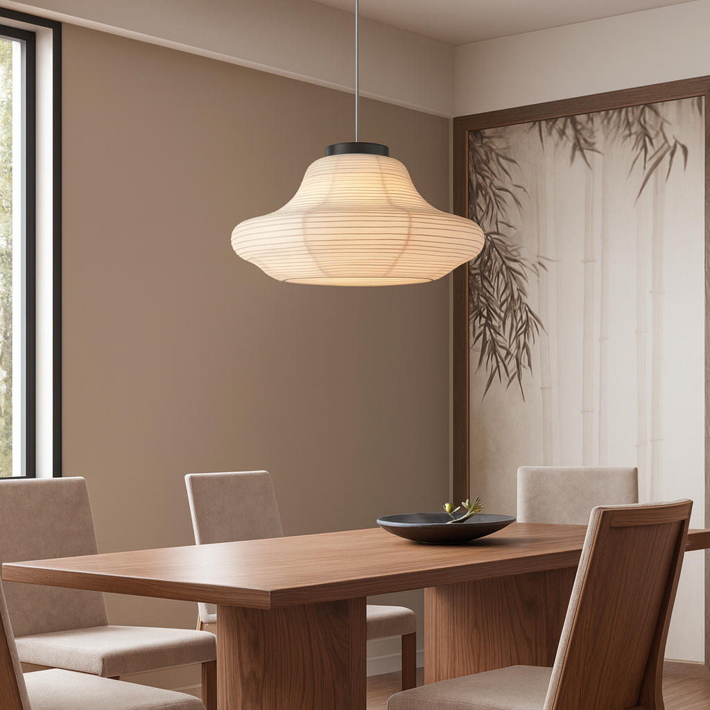 Lampa wisząca z papieru ryżowego Wabi Sabi