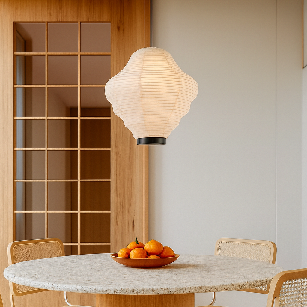 Lampa wisząca z papieru ryżowego Wabi Sabi