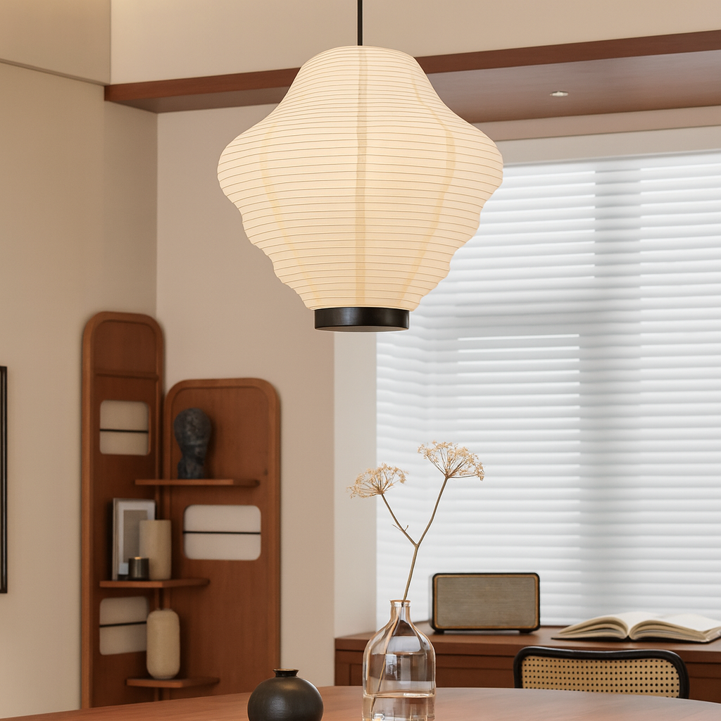 Lampa wisząca z papieru ryżowego Wabi Sabi