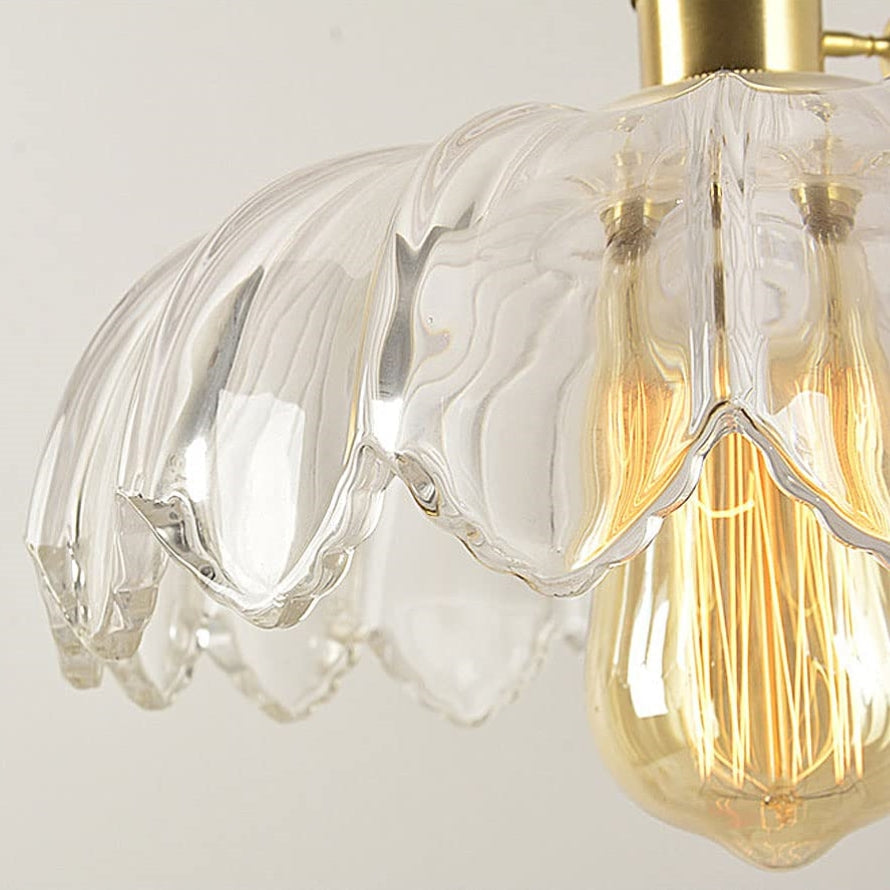 Szklana lampa wisząca w stylu rocznik