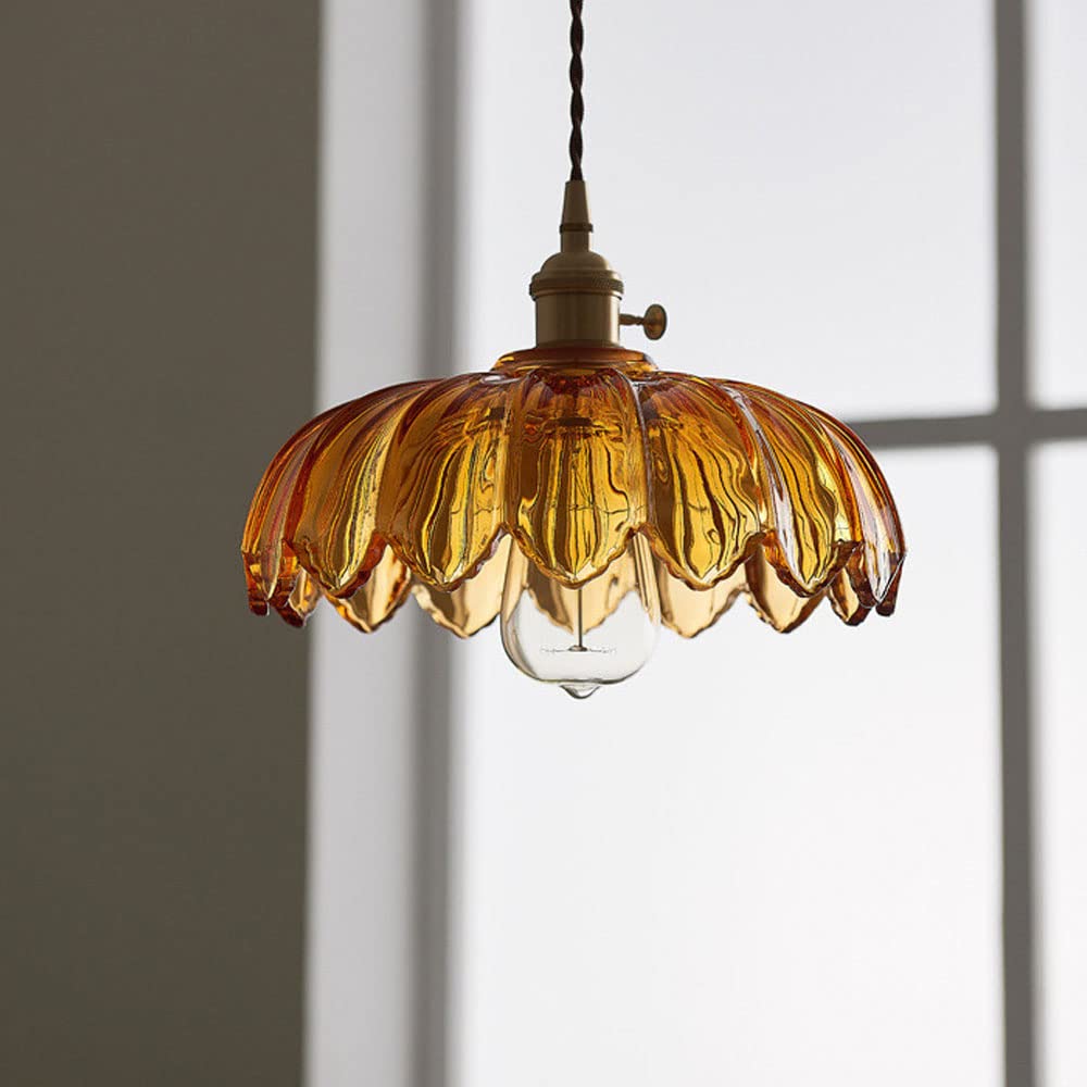 Szklana lampa wisząca w stylu rocznik
